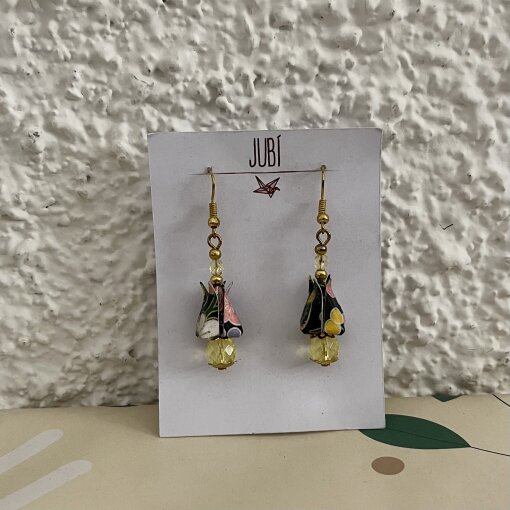 náušnice Tulipán černé